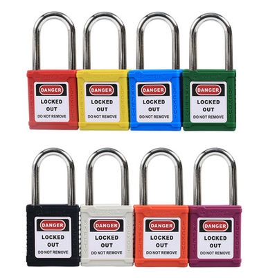 Verriegelung Tagout Sicherheit Industrielle Vorhängeschloss Gelb Blau Grün Rot