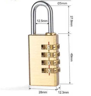 Kupfer-Zeichen-Passwort-Hängeschloss-Kombination für Gepäck 50 mm