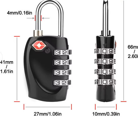 TSA-Taschenverschluss für Gepäck 20 mm 50 mm