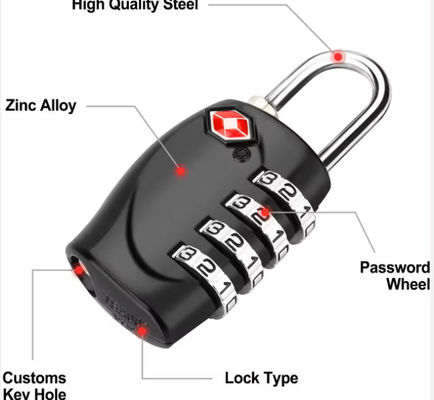 TSA-Taschenverschluss für Gepäck 20 mm 50 mm